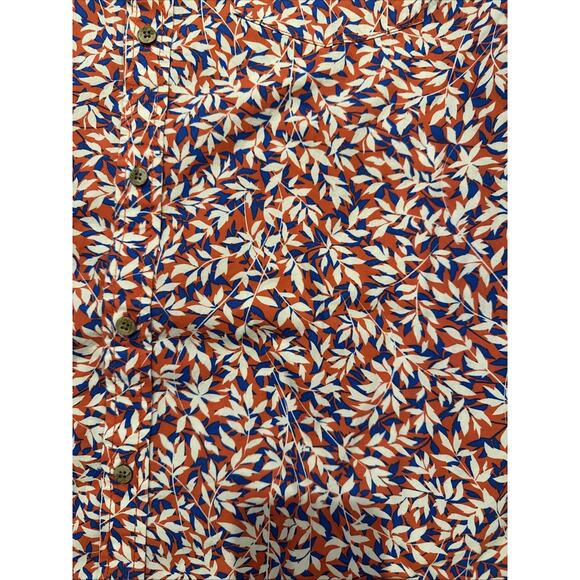 Chubbies Mens Shorts Sleeve Red White And Blue Floral Shirt Mens Size Large - Picture 3 of 4